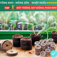 Viên Nén Xơ Dừa Ươm Hạt - 10 Viên Dinh Dưỡng Tăng Trưởng Cây Con, Tiện Ích Cho Hạt Giống Rau, Hoa, An Toàn Môi Trường
