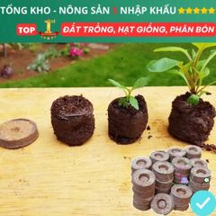 Viên Nén Xơ Dừa Ươm Hạt - 10 Viên Dinh Dưỡng Tăng Trưởng Cây Con, Tiện Ích Cho Hạt Giống Rau, Hoa, An Toàn Môi Trường
