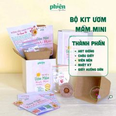 Bộ Kit Ươm Mầm Hạnh Phúc Mini - Quà Tặng Ý Nghĩa Cho Người Yêu Thiên Nhiên - Bao Gồm Hạt Giống, Chậu Giấy và Hướng Dẫn Trồng Cây