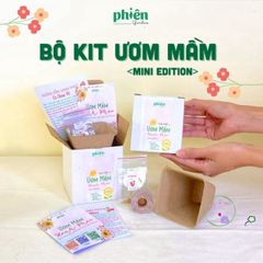 Bộ Kit Ươm Mầm Hạnh Phúc Mini - Quà Tặng Ý Nghĩa Cho Người Yêu Thiên Nhiên - Bao Gồm Hạt Giống, Chậu Giấy và Hướng Dẫn Trồng Cây