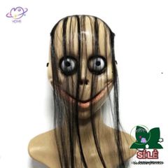 Mặt Nạ Tóc Dài Halloween MoMo Hình Miệng Chữ V - Đạo Cụ Trang Trí Tiệc Ma Quái Đặc Sắc, Phụ Kiện Cosplay Thú Vị