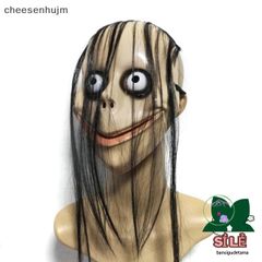 Mặt Nạ Halloween Chữ V Tóc Dài - Trang Trí Tiệc Cosplay và Ngôi Nhà Ma Ám, Chất Liệu ABS Cao Cấp, Thú Vị cho Người Lớn