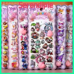 Miếng Dán Pha Lê Lập Thể Sanrio - Hình Dán Hoạt Hình Dễ Thương Cho Trang Trí DIY và Đồ Chơi Trẻ Em 10.5x23.5cm