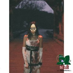 Mặt Nạ Kinh Dị Momo Dài Tóc - Phụ Kiện Hóa Trang Halloween Độc Đáo Cho Tín Đồ Cosplay, Chất Liệu An Toàn, Dễ Đeo