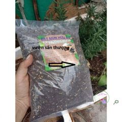 Đất Mùn Hữu Cơ Trồng Rau và Cây Cảnh (1kg) - Hỗn Hợp Đất Đỏ, Phân Bò Vi Sinh và Xơ Dừa, Dinh Dưỡng Tự Nhiên, Dễ Gieo Hạt