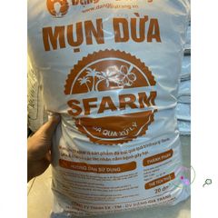 Mụn Dừa SFARM 20dm3 - Giá Thể Trồng Cây Tự Nhiên, Hợp Chất 100% Mụn Xơ Dừa, Thoáng Khí, Hút Nước Tốt, Sử Dụng Đa Năng