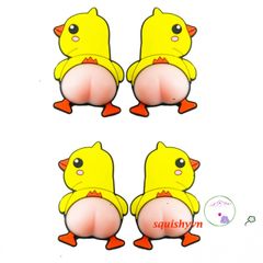 Bộ 30 Hình Dán Silicon Hình Mông Đào Dễ Thương - Trang Trí Điện Thoại Mochi Squishy, Miếng Dán Chống Xước, Bóp Giảm Stress