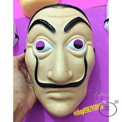 Mặt Nạ Salvador Dali - Phong Cách La Casa De Papel Money Heist, Mặt Nạ Halloween Cổ Điển Thân Thiện Với Môi Trường, Đồ Hóa Trang ấn Tượng
