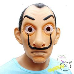 Mặt Nạ Salvador Dali - Phong Cách La Casa De Papel Money Heist, Mặt Nạ Halloween Cổ Điển Thân Thiện Với Môi Trường, Đồ Hóa Trang ấn Tượng