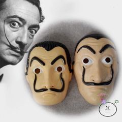 Mặt Nạ Salvador Dali - Phong Cách La Casa De Papel Money Heist, Mặt Nạ Halloween Cổ Điển Thân Thiện Với Môi Trường, Đồ Hóa Trang ấn Tượng