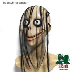 Mặt nạ tóc Halloween MoMo vui nhộn - Trang trí tiệc cosplay thú vị cho Halloween, chất liệu ABS bền đẹp