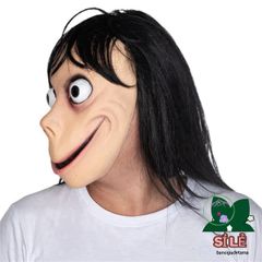 Mặt nạ Halloween Momo Đáng Sợ - Phụ Kiện Cosplay Cao Su Cho Tiệc Hóa Trang và Biểu Diễn Sân Khấu