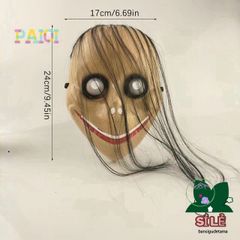 Mặt Nạ Tóc Dài Halloween Hình Miệng Chữ V Độc Đáo MoMo - Trang Trí Tiệc Cosplay Sáng Tạo cho Người Lớn