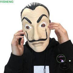 Mặt nạ Cosplay Dali La Casa de Papel - Phụ kiện Halloween độc đáo, nhân vật tiền Heist, chất liệu nhựa, kích thước 26x16cm