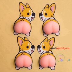 Miếng Dán Mông Sillicon Hình Quả Đào - Giảm Stress, Đồ Chơi Squishy Siêu Cute Cho Điện Thoại và Trang Trí Nội Thất