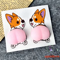 Miếng Dán Mông Sillicon Hình Quả Đào - Giảm Stress, Đồ Chơi Squishy Siêu Cute Cho Điện Thoại và Trang Trí Nội Thất