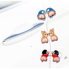 Bộ 2 Sticker Hình Mông Đáng Yêu 3D - Dán Trang Trí Xe, Tủ Lạnh, Điện Thoại & Cửa Chống Va Đập - Quà Tặng Dễ Thương