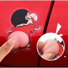 Bộ 2 Sticker Hình Mông Đáng Yêu 3D - Dán Trang Trí Xe, Tủ Lạnh, Điện Thoại & Cửa Chống Va Đập - Quà Tặng Dễ Thương