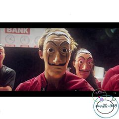 Mặt nạ hóa trang Salvador Dali - Phong cách La Casa De Papel (Money Heist) cho Halloween và lễ hội hóa trang, 25x15 cm, nhựa an toàn.