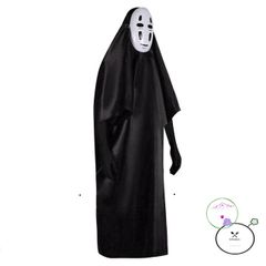 Chiếc Váy Hóa Trang Halloween Vô Diện Đen - Áo Liền Quần Kèm Mặt Nạ - Trang Phục Cosplay Huyền Bí Cho Tất Cả Vóc Dáng