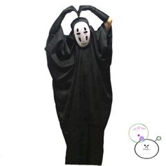 Chiếc Váy Hóa Trang Halloween Vô Diện Đen - Áo Liền Quần Kèm Mặt Nạ - Trang Phục Cosplay Huyền Bí Cho Tất Cả Vóc Dáng