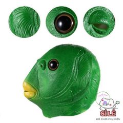 Mặt Nạ Cosplay Đầu Cá Xanh Dễ Thương - Phụ Kiện Halloween Hài Hước Cho Bữa Tiệc và Sự Kiện Đặc Biệt