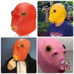 Mặt Nạ Silicone Hình Ếch và Đầu Cá - Phụ Kiện Hóa Trang Vui Nhộn Cho Tiệc Tùng, Halloween, 3 Màu Sắc Khác Nhau