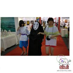 Bộ trang phục Vô Diện phong cách hoạt hình Nhật Bản - Quần, Áo, Găng tay và Mặt nạ cho cosplay và tiệc hóa trang