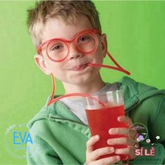 Ống Hút Mắt Kính Gọng Tròn M379 - Phụ Kiện Vui Nhộn Cho Tiệc Tùng, Đồ Uống Thú Vị, Quà Tặng Sáng Tạo Cho Bé