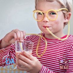 Ống Hút Mắt Kính Gọng Tròn M379 - Phụ Kiện Vui Nhộn Cho Tiệc Tùng, Đồ Uống Thú Vị, Quà Tặng Sáng Tạo Cho Bé