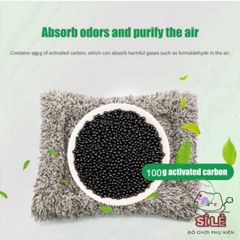 Phụ Kiện Trang Trí Khử Mùi Ô Tô - Than Hoạt Tính Thiên Nhiên, Loại Bỏ Formaldehyde và Mùi Thú Cưng, Thiết Kế Độc Đáo cho Không Gian Sống Thoải Mái