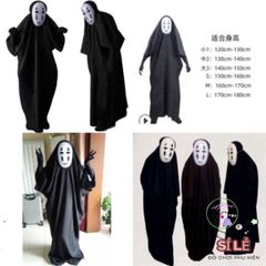 Bộ đồ hóa trang Vô Diện Cosplay Halloween - Trang Phục Bí Ẩn Kèm Găng Tay và Mặt Nạ Thời Trang, Quà Tặng Độc Đáo