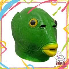 Mặt Nạ Cá Da Xanh Cosplay - Mặt Nạ Ếch Xanh Silicon Độc Đáo Cho Bữa Tiệc Hóa Trang và Lễ Hội Halloween
