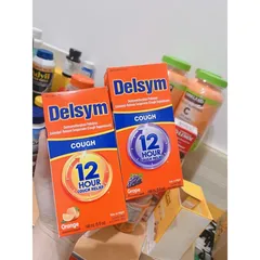 Siro ho Delsym 12 Giờ Giảm Ho Ngày và Đêm 148ml - Hương Vị Nho Dễ Uống, Dành Cho Người Lớn và Trẻ Em Từ 4 Tuổi Trở Lên