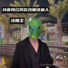 Mũ Cá Đầu Xanh - Trang Phục Vui Tươi Dễ Thương Cho Tiệc Rave và Halloween - Phụ Kiện Thú Vị cho Bữa Tiệc Sôi Động