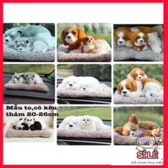Gấu bông chó mèo khử mùi than hoạt tính - Trang trí ô tô và bàn làm việc, mẫu lớn đáng yêu kêu vui nhộn.