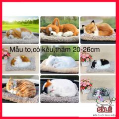 Gấu bông chó mèo khử mùi than hoạt tính - Trang trí ô tô và bàn làm việc, mẫu lớn đáng yêu kêu vui nhộn.