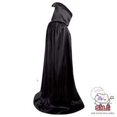 Áo Choàng Hóa Trang Phù Thủy Đen Harry Potter - Phục Trang Halloween Bí Ẩn Cho Người Lớn và Trẻ Em