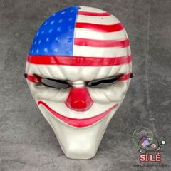 Mặt Nạ Chú Hề Đỏ PAYDAY - Mặt Nạ Halloween Trang Trí Cờ Mỹ Cho Barbershop và Tiệc Hóa Trang
