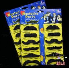Bộ 12 Râu Giả Đen Hài Hước Dành Cho Nam - Phụ Kiện Vui Nhộn Cho Ngày Halloween và Các Bữa Tiệc Thú Vị