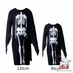 Bộ Trang Phục Xương Ma Đen Halloween Kèm Mặt Nạ - Thời Trang Cosplay Bí Ẩn Cho Bữa Tiệc Hóa Trang