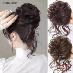 Dây Kẹp Tóc Bun Xoăn Lộn Xộn Chignon Donut Scrunchies - Phụ Kiện Thời Trang Co Giãn Cho Nữ, Chất Liệu Chịu Nhiệt Cao