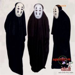 Bộ Trang Phục Hóa Trang Kaonashi Cosplay Spirited Away - Áo Choàng Đen và Mặt Nạ Vô Diện Cho Trẻ Em và Người Lớn
