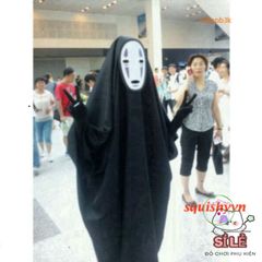 Bộ Trang Phục Hóa Trang Kaonashi Cosplay Spirited Away - Áo Choàng Đen và Mặt Nạ Vô Diện Cho Trẻ Em và Người Lớn