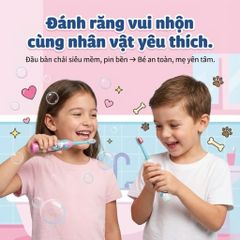 Bàn chải đánh răng cho bé Mr. White - hoạt hình Minions, giúp bé chăm sóc răng miệng hiệu quả lên tới 5 lần.