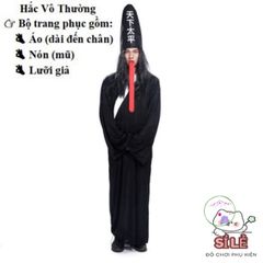 Bộ Trang Phục Halloween Cương Thi Hắc Bạch Diêm Vương Pháp Sư Cho Người Lớn - Thời Trang Cosplay Độc Đáo, Hoàn Hảo Cho Tiệc Hóa Trang