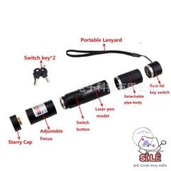Đèn Pin Laser 303 Mạnh Mẽ - Chiếu Sáng Tia Xanh Đỏ Với Hiệu Ứng Nhiệm Màu, Dụng Cụ Tiện Ích Cho Thám Hiểm Ngoài Trời