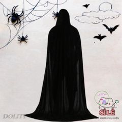 Áo Choàng Phù Thủy Dài Có Mũ - Trang Phục Halloween Huyền Bí Cho Dịp Hóa Trang, Kích Thước Đa Dạng