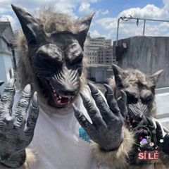 Mặt Nạ Hóa Trang Chó Sói - Silicone An Toàn, Thú Vị Cho Halloween và Cosplay, Phụ Kiện Lễ Hội Độc Đáo