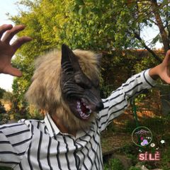Mặt Nạ Hóa Trang Chó Sói - Silicone An Toàn, Thú Vị Cho Halloween và Cosplay, Phụ Kiện Lễ Hội Độc Đáo